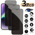 thumbnail image 1 of 3- Pack ( iPhone 13 mini ) Privacy Tempered Glass Screen Protector, 360 Protection, 9H Hardness, Anti-Shatter, Anti-Spy, Full Coverage, 1 of 12
