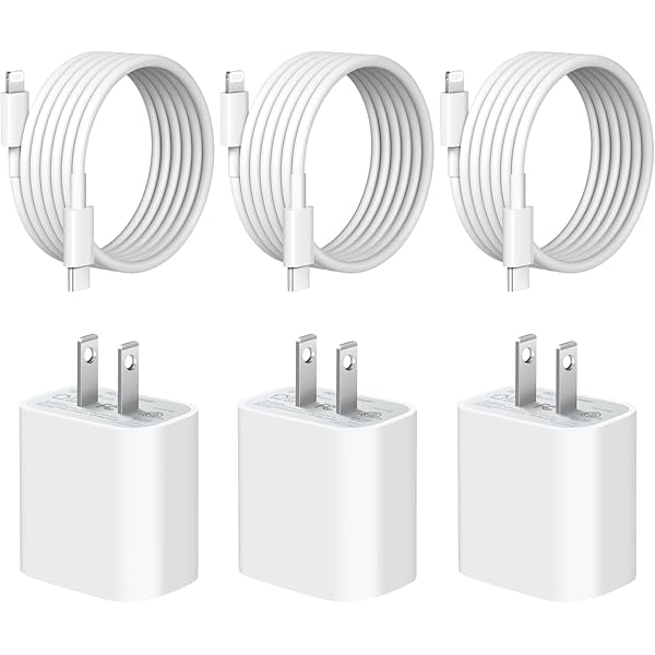 [3 Pack] iPhone 14 13 12 11 Charger 20W USB C Charger Blocks and 6Ft iPhone Charger Cable Compatible with iPhone 14/13/12/11/Xs/8, iPad