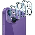 thumbnail image 1 of 3 Pack iPhone 14 Plus Camera Lens Protector, 9H Tempered Glass, Anti-Scratch, Ultra HD, Case Friendly, 1 of 5