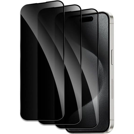 3 Pack for iPhone 14 Pro Max Privacy Screen Protector, 9H Anti Spy Dark Tempered Glass Screen Protector for iPhone 14 Pro Max, Easy Installation, Bubble Free