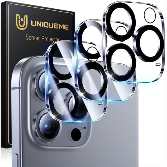 for 3 Pack iPhone 16 Pro/iPhone 16 Pro Max Camera Lens Protector - [Drop Protection] [Case Friendly] 9H Tempered Glass Camera Cover Screen [Update New Version]