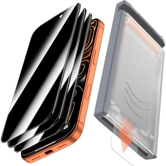 3 Pack for iPhone 17 Air Tempered Glass Privacy Screen Protector, Dust Free CABIN, Auto Positioning, Bubble Free, Privacy Protection, Easy Installation,9H+ Hardness
