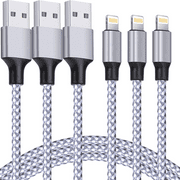 iPhone Charger, 5Pack(3/3/6/6/10 FT) iPhone Charging Cable, Apple Charger Cord, Fast Charging High Speed for iPhone, iPad, Grey