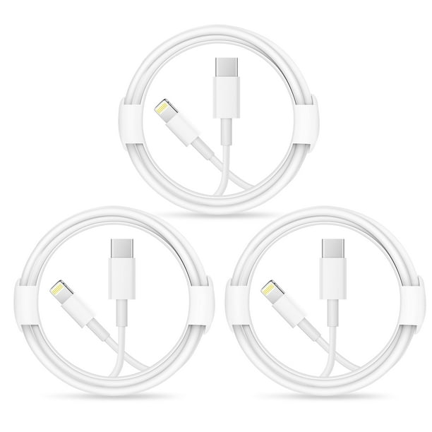 3Pack iPhone Fast Charger Lightning CableUSBC to Lightning Cable