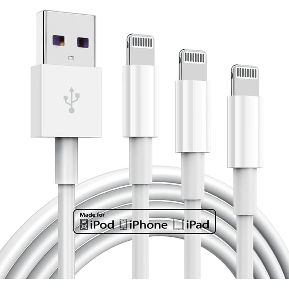 3-Pack iPhone Fast Charger Lightning Cable USB-C to Lightning Charging Cord Apple MFi Certified 6Ft Fast Charging Compatible with iPhone 14/14 Plus/14 Pro/14 Pro Max/13/13pro/12/12 Pro Max/11/iPad