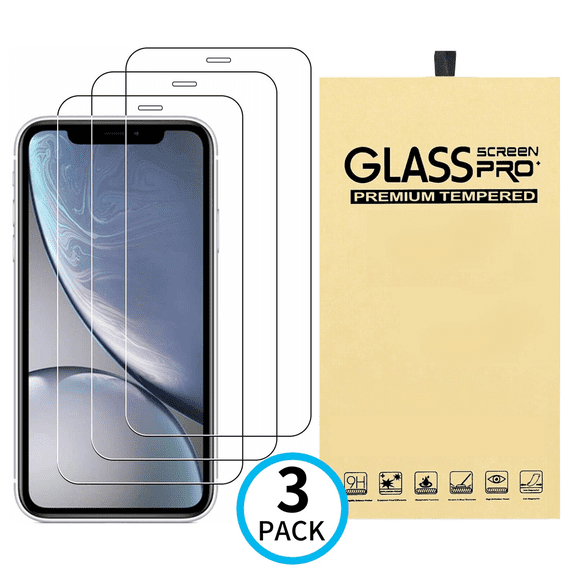 3-Pack ( iPhone SE ) Tempered Glass Screen Protector, Shatterproof 9H Glass, Bubble-Free Adhesive, Anti-Fingerprint, Durable Full Coverage,Smooth Touch Sensitivity