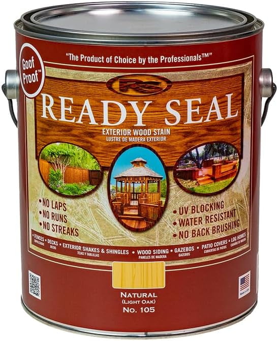 3-Pack of 1 gal Ready Seal 105 Natural (Light Oak) Exterior Stain & Sealer for Wood