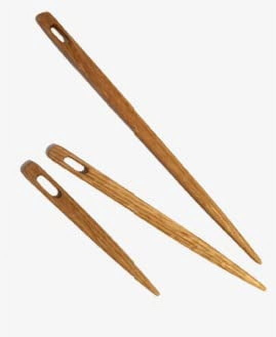 3 Pack of 12, 14 and 24 inch Long Large Multipurpose, Tapestry, Upholstery, Elongated Eye Weaving Needles. Red Oak