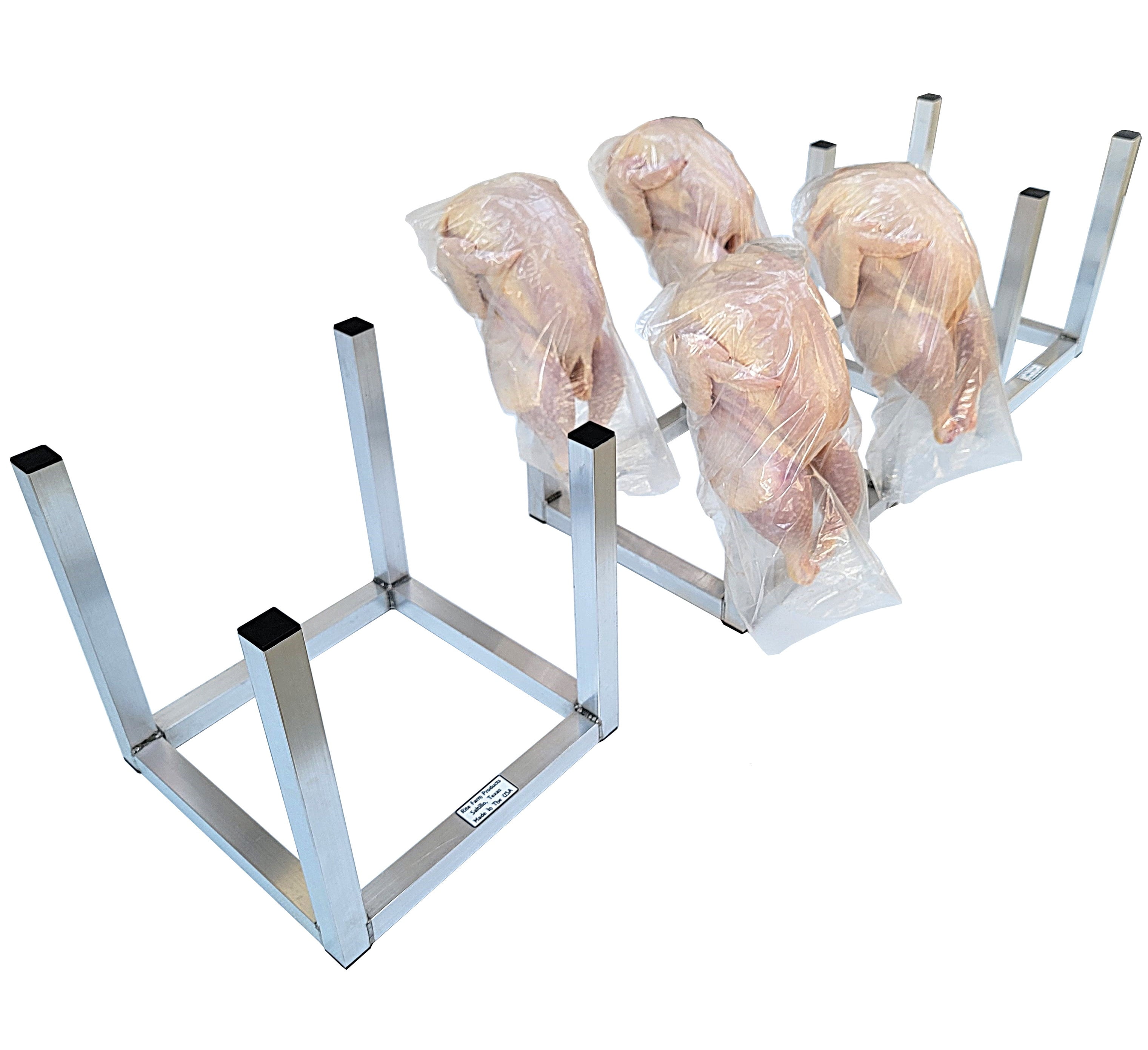3 Pack of 12 Inch Chicken Drying Racks 12 Stations, Poultry Shrink Bag ...