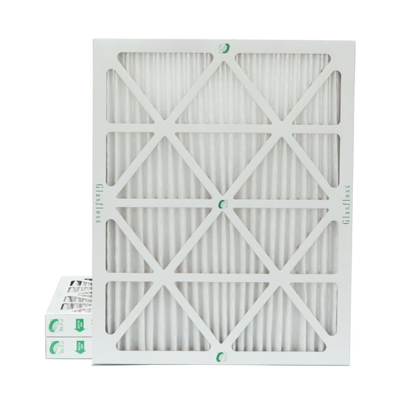 3 Pack of 16x20x2 MERV 10 Pleated 2" Inch Air Filters by Glasfloss. Actual Size: 15-1/2 x 19-1/2 x 1-3/4
