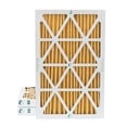 thumbnail image 1 of 3 Pack of 20x30x2 MERV 11 Pleated 2" Inch Air Filters by Glasfloss. Actual Size: 19-5/8 x 29-5/8 x 1-3/4, 1 of 7