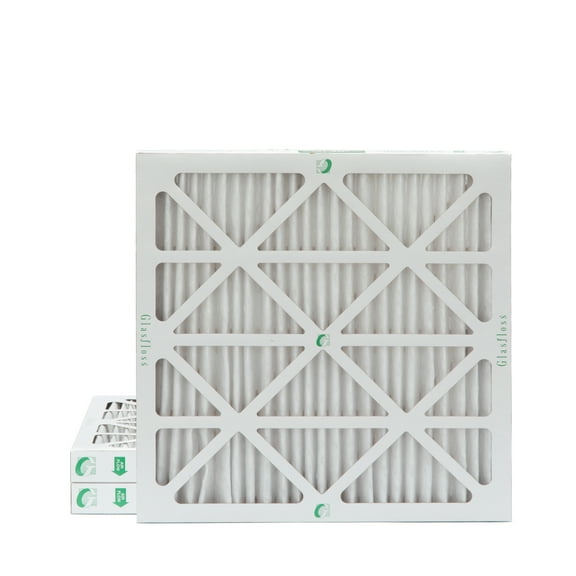 3 Pack of 24x24x2 MERV 10 Pleated 2" Inch Air Filters by Glasfloss. Actual Size: 23-3/8 x 23-3/8 x 1-3/4