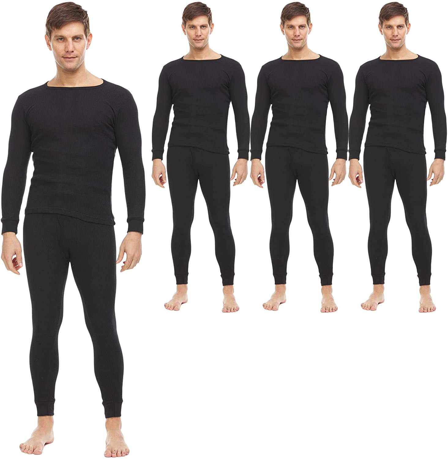 3 Pack of 2pc Thermal Sets for Men, Base Layer Long Johns Underwear ...