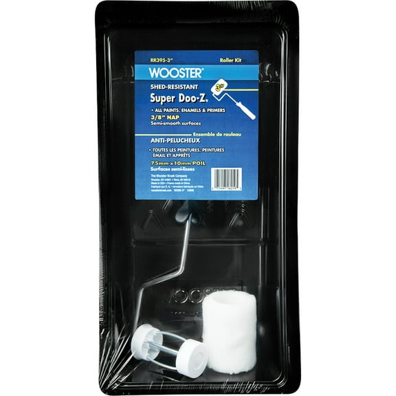 3-Pack of 3” Wooster RR395 Wooster Deluxe Trim Roller Kit