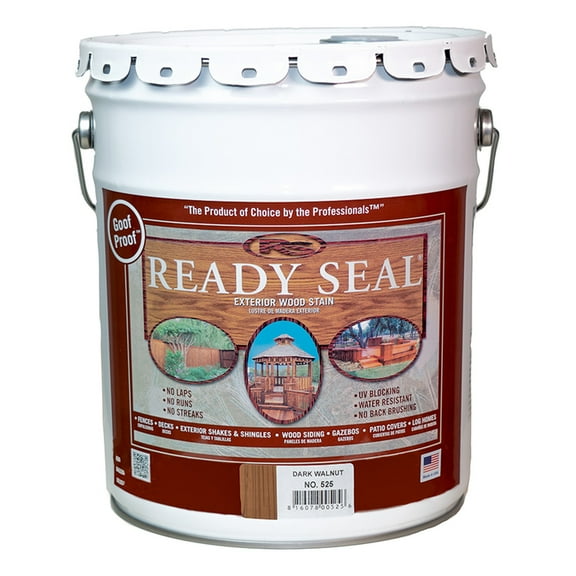 3-Pack of 5 gal Ready Seal 525 Dark Walnut Exterior Stain & Sealer for Wood