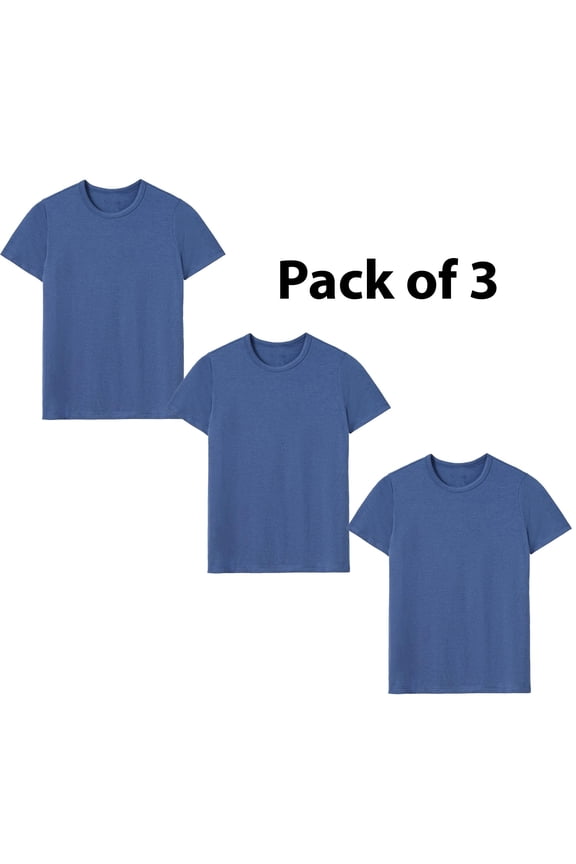 3 Pack of Alternative - Earthleisure Women's Modal Triblend Tee|Color: Heritage Royal, 4.4 oz, 40/35/25 TENCEL Modal/Cotton/Recycled polyester