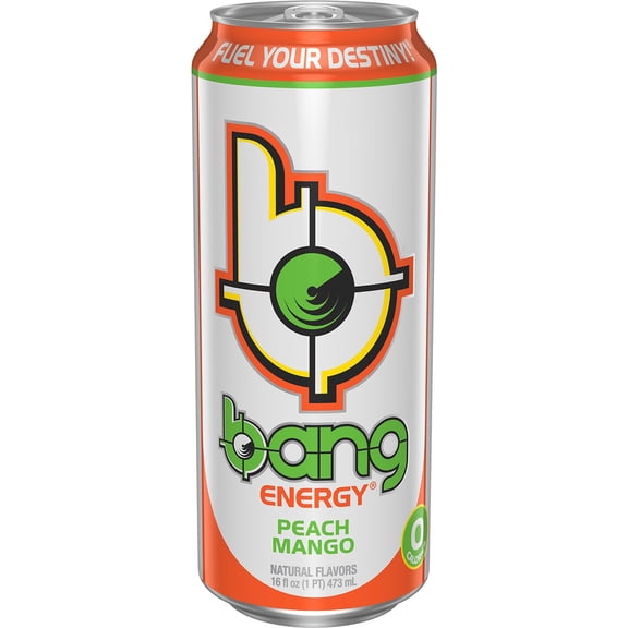 3 Pack of Bang Energy Drink - Peach Mango - 16 oz (Packaging Varies)