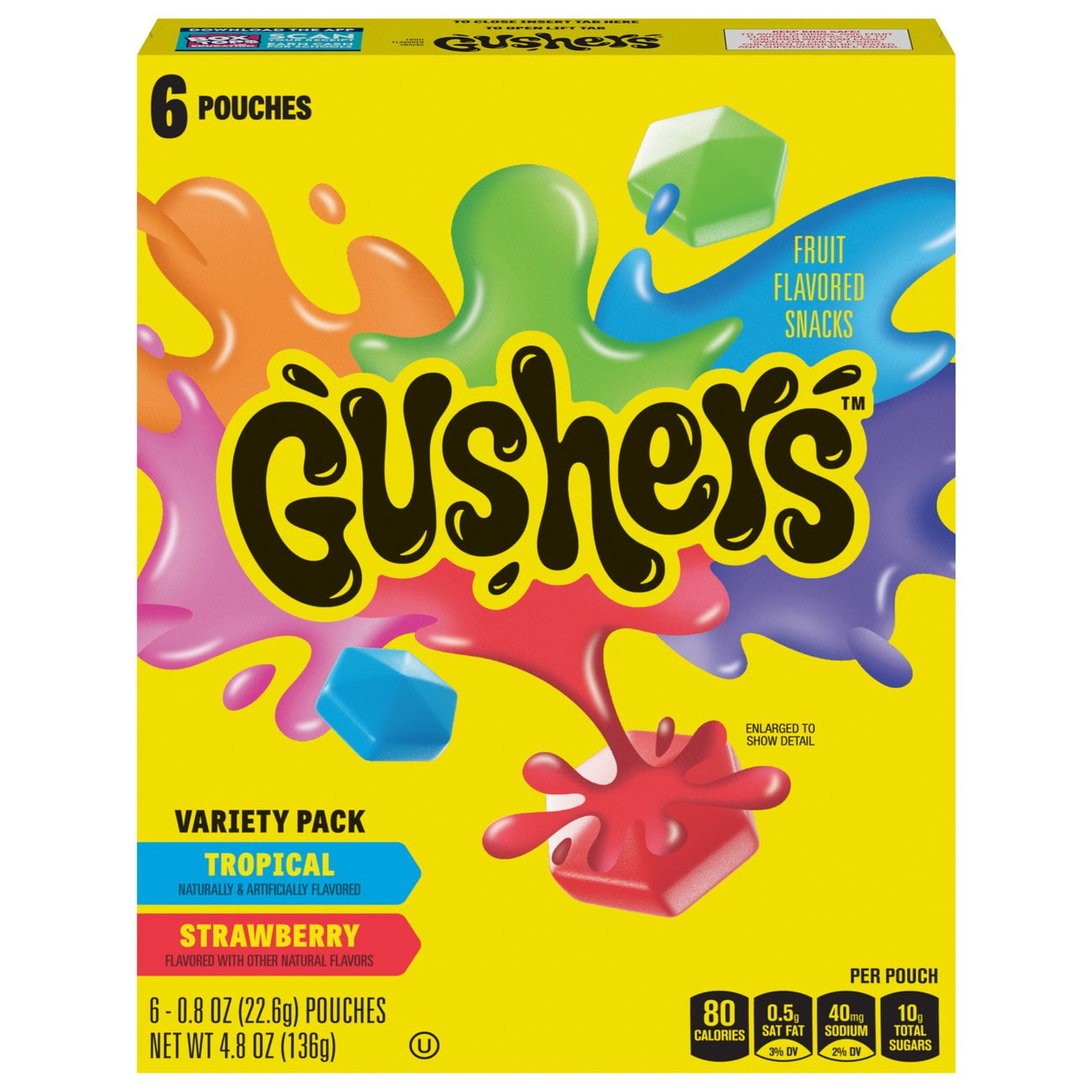 3 Pack of Betty Crocker Fruit Gushers Fruit Snacks Variety Pack - 6 ct (Packaging Varies)