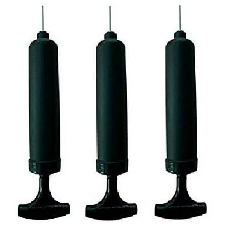3 Pack of Black hand Pumps with inflation needles, Ball pump, Football, Soccer, Basketball, Kickball, tire pump