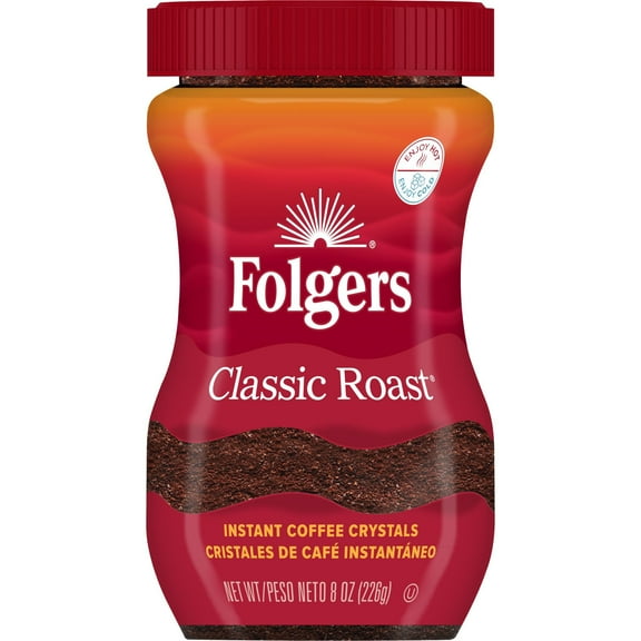 3 Pack of Folgers Classic Roast Instant Coffee - 8 oz (Packaging Varies)