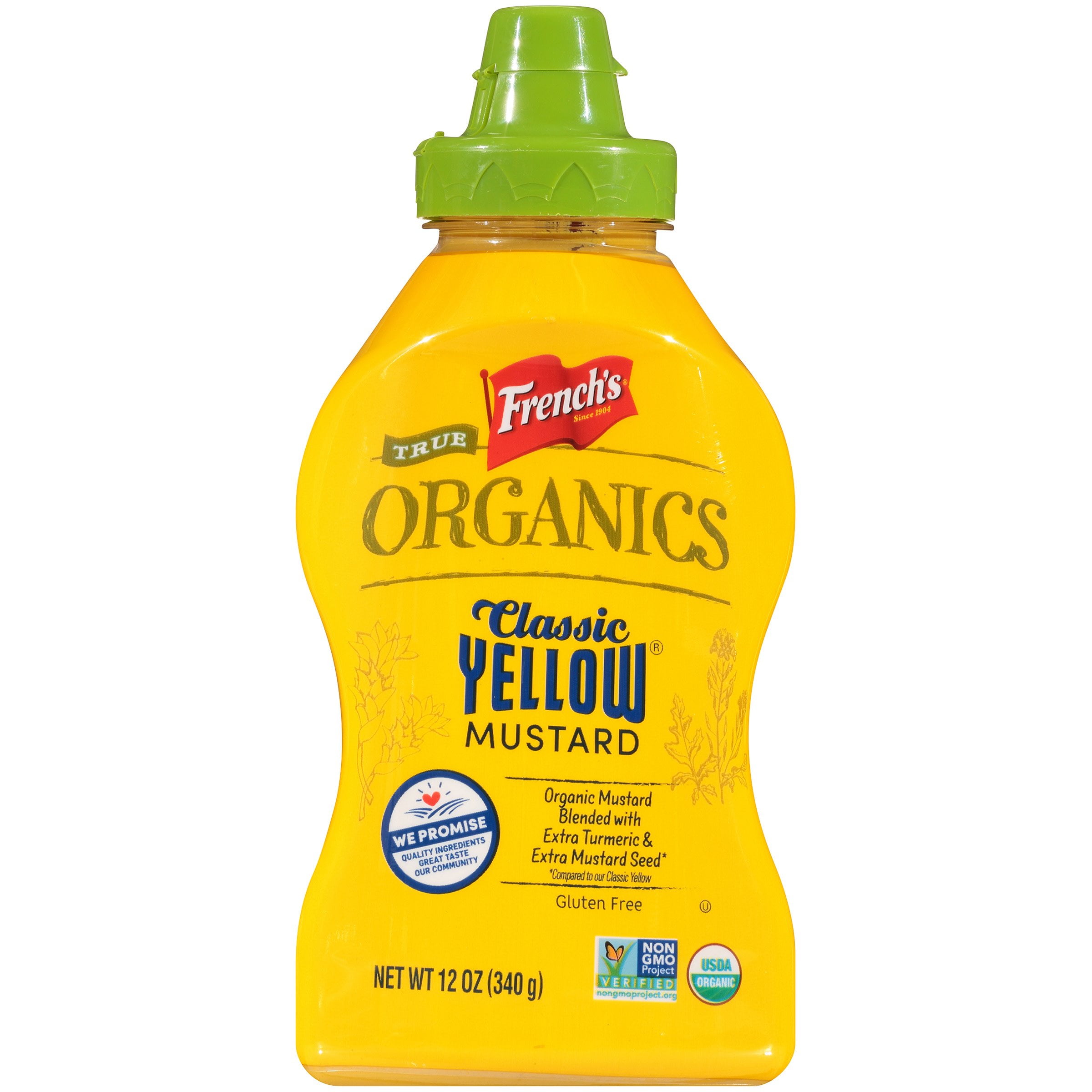 3 Pack of French's True Organics Classic Yellow Mustard - 12 oz (Packaging Varies)