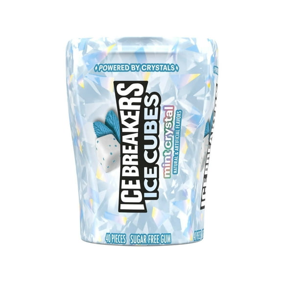 3 Pack of Ice Breakers Ice Cubes Mint Crystal Sugar Free Chewing Gum - 40 pc (Packaging Varies)