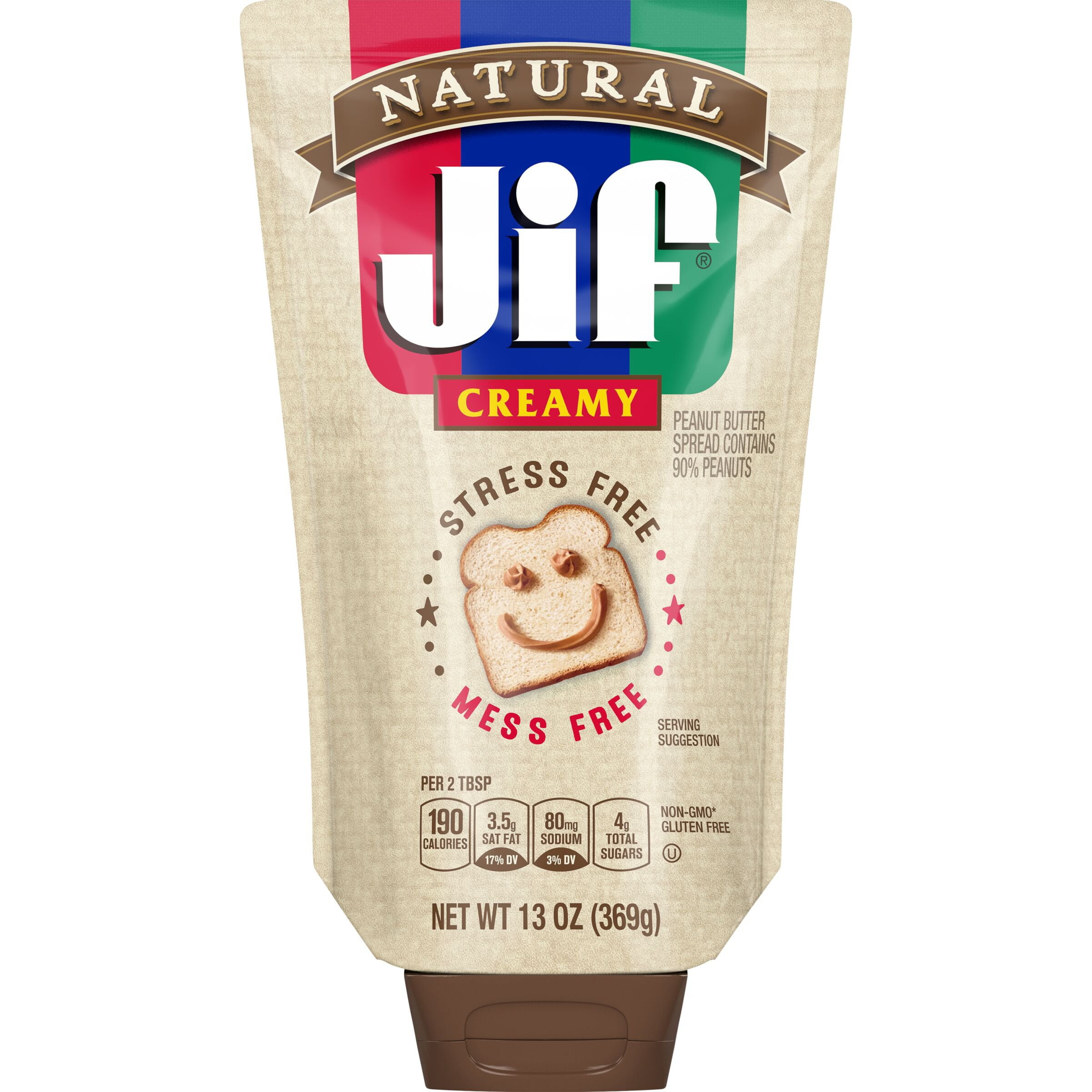 3 Pack of Jif Natural Simply Squeeze&nbsp;Creamy Peanut Butter Spread - 13 oz (Packaging Varies)