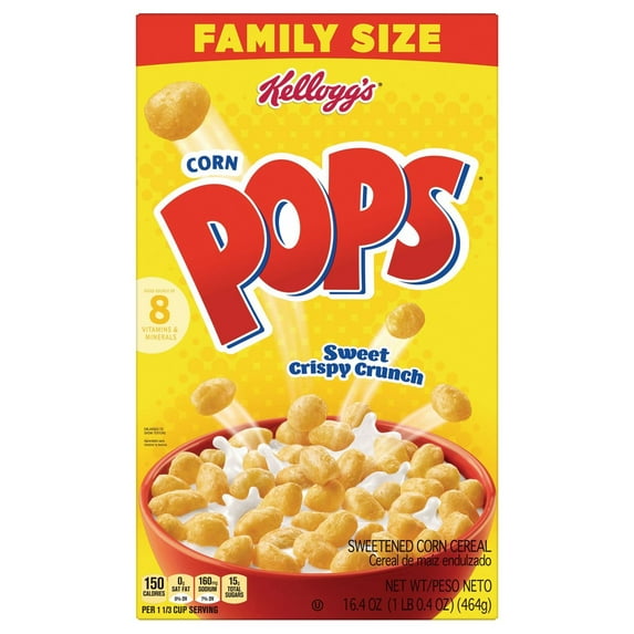 3 Pack of Kellogg's Corn Pops Family Size - 16.4 oz (Packaging Varies)