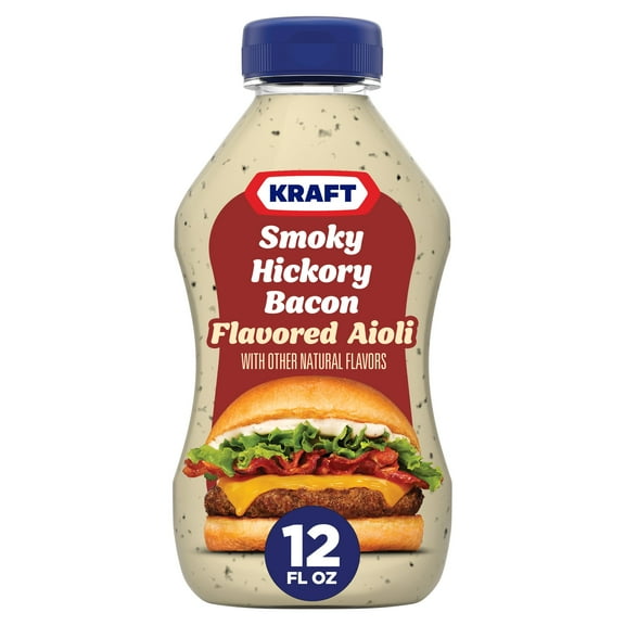 3 Pack of Kraft Smoky Hickory Bacon Flavored Aioli - 12 oz (Packaging Varies)
