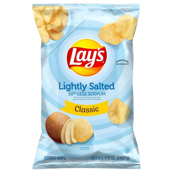 3 Pack of Lay's Lightly Salted Classic Potato Chips - 7.75 oz (Packaging Varies)
