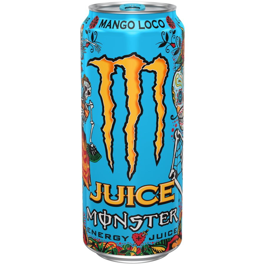 3 Pack of Monster Energy Juice Monster Mango Loco, Energy + Juice - 16 oz (Packaging Varies)
