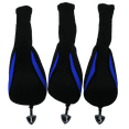 thumbnail image 1 of 3 Pack of Neo-Fit Neoprene / Mesh Driver Golf Club 460cc Headcovers (Black/Blue), 1 of 2