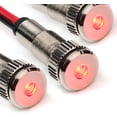 thumbnail image 1 of 3 Pack of PLUG-N-PLAY Instrument Cluster LED Indicator Light Dash Bulbs (Silver Bezel, Red LED), 1 of 3