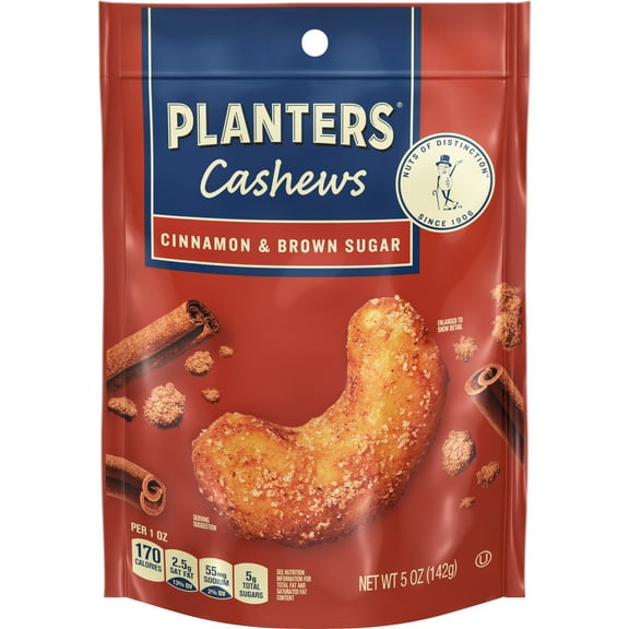 3 Pack of Planters Cashews - Cinnamon & Brown Sugar - 5 oz (Packaging Varies)