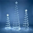 thumbnail image 1 of 3 Pack of Pure White LED Spiral Christmas Trees, 1 of 2