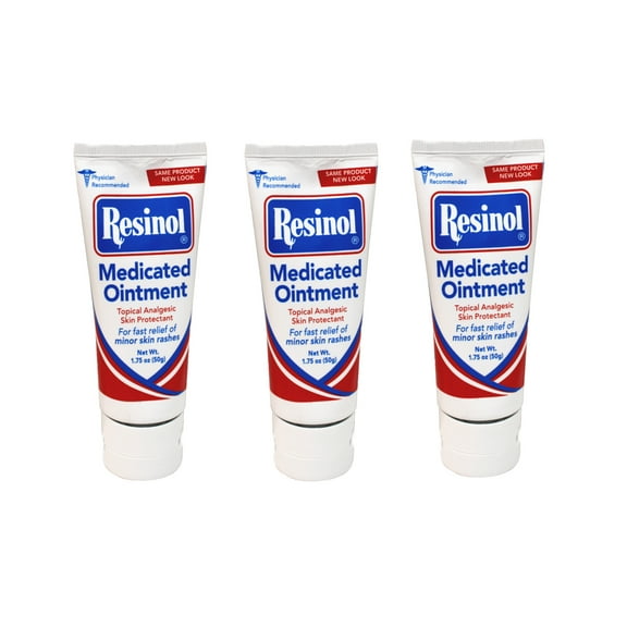 3 Pack of Resinol Medicated Ointment 1.75 oz Tube