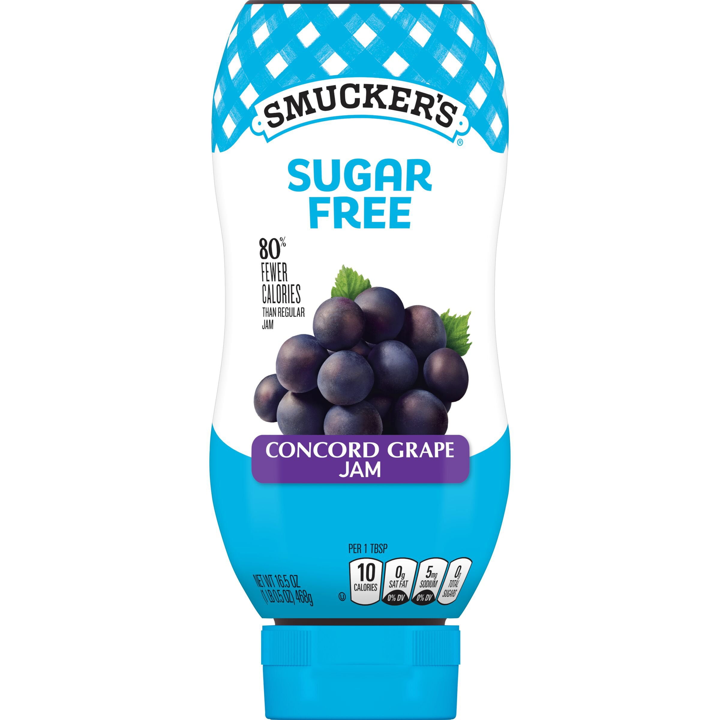 3 Pack of Smucker's Sugar Free Concord Grape Jam - 16.5 oz (Packaging Varies)