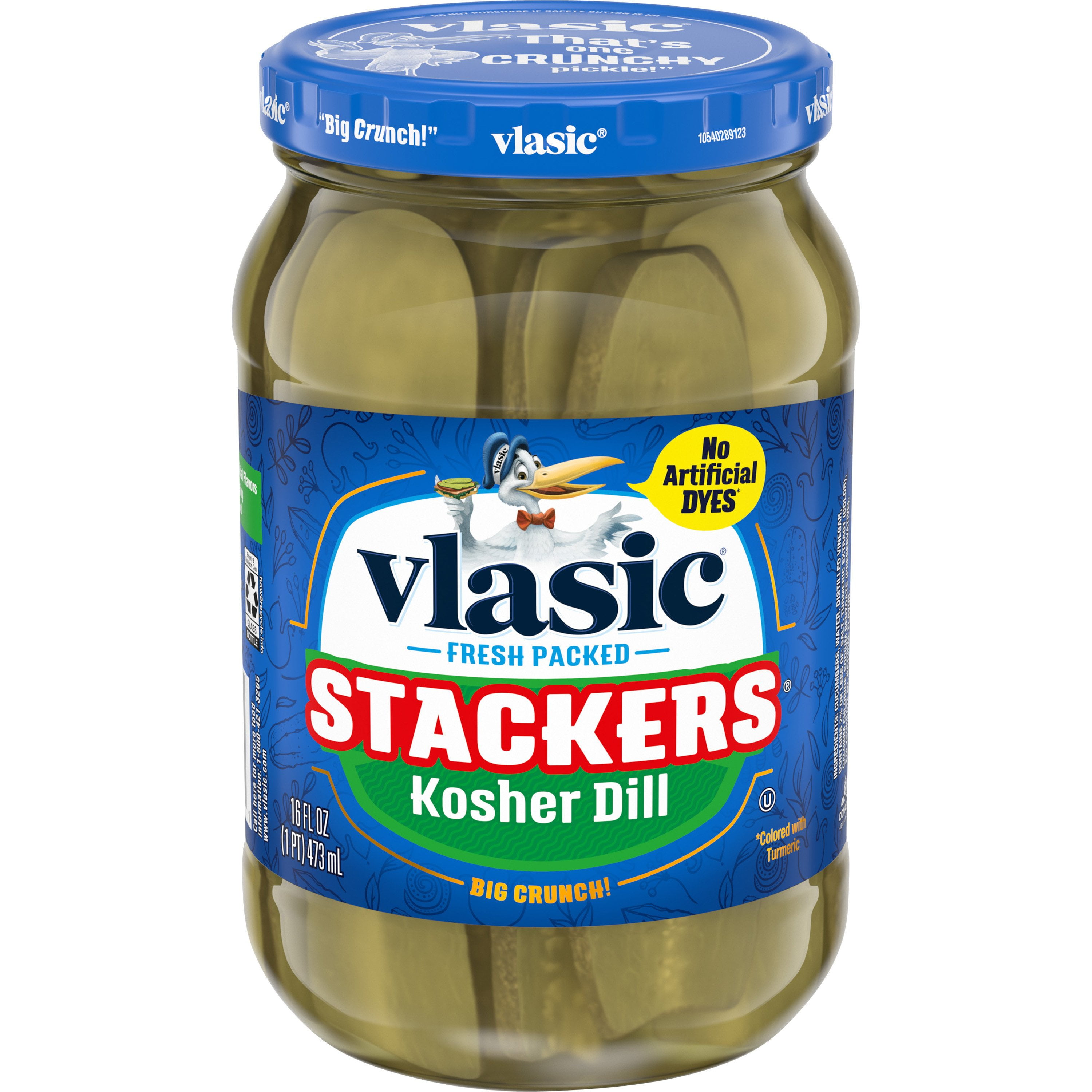 3 Pack of Vlasic Kosher Dill Stackers - 16 oz (Packaging Varies)