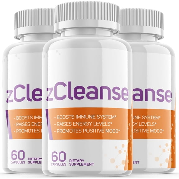 (3 Pack) zCleanse - Dietary Supplement for Joints, Focus, Memory, Clarity, Energy, Improved Sleep, Calm and Relax Mind - Advanced Formula for Overall Wellness - 180 Capsules