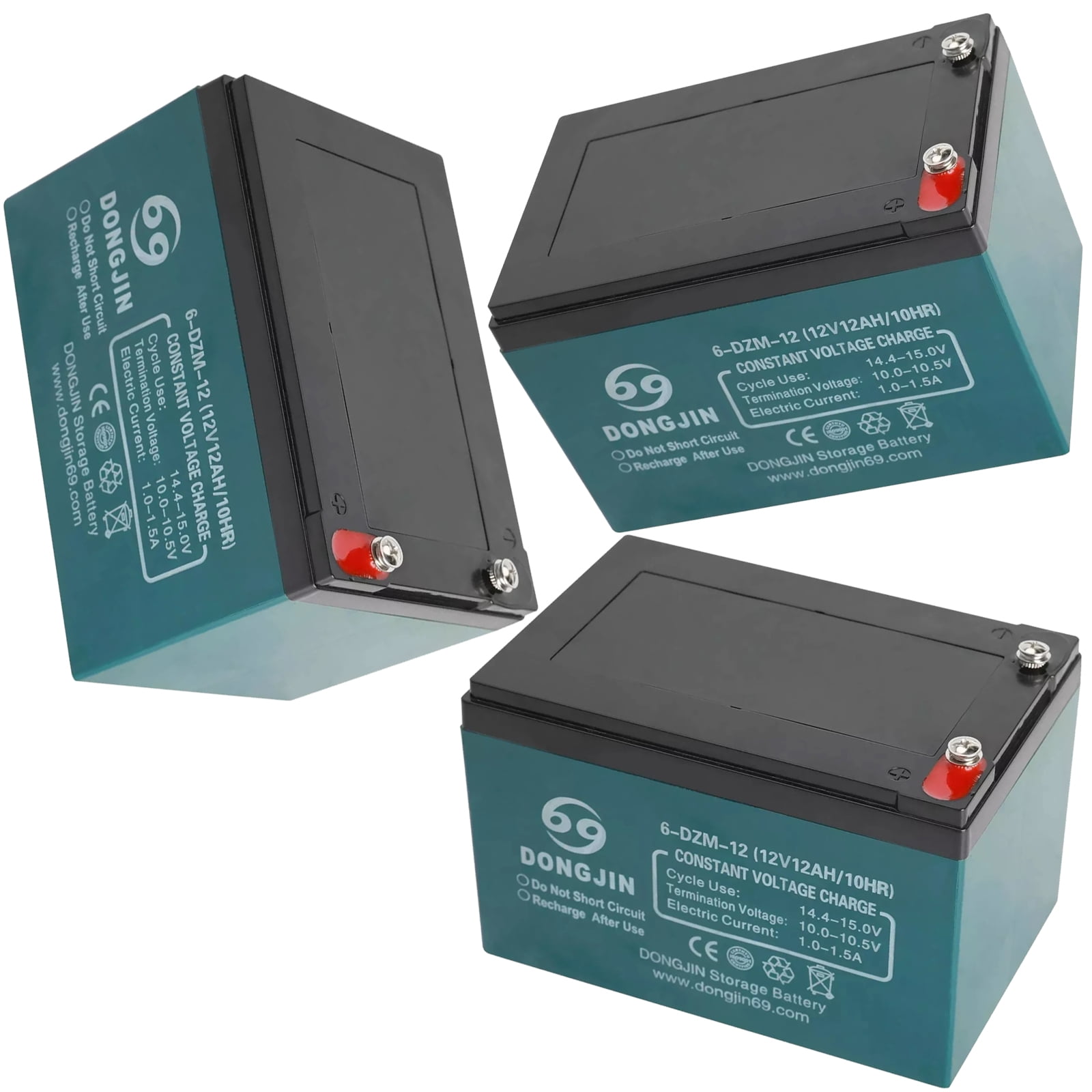 3 Pack12V 12Ah 6-DZF-12 6-DZM-12 Battery Sealed Lead Acid AGM
