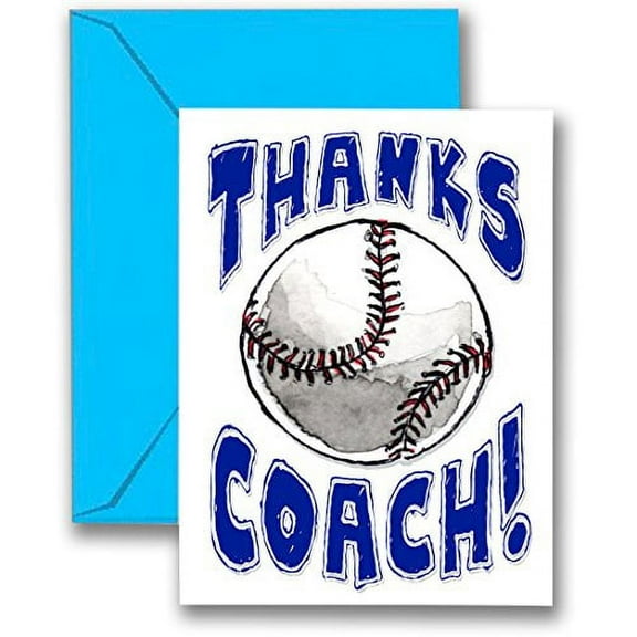 Play Strong 3-Pack Thanks Baseball Coach Sports Powercards - Greeting Cards Awesome for Team Parties - Your Coaches Will Love 'Em!
