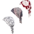 thumbnail image 1 of 3 Packed Beanie Skull Cover Cap for Women Pre Tied Chemo Head Scarf (Long Style), 1 of 5