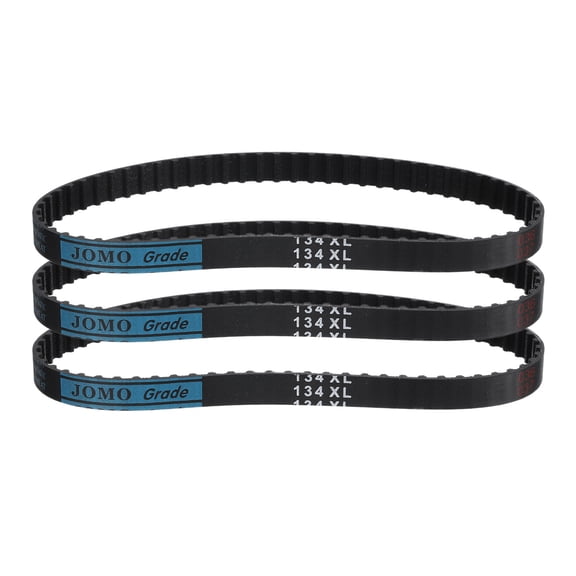 3 Packs 134XL 037 Timing Belt 67 Teeth Rubber Geared Cogged Belt, 0.37" Width, 0.20" Pitch
