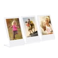 thumbnail image 1 of 3 Packs of 3-inch L-shape Acrylic Photo Frame, Transparent Mini Stand for Fujifilm Instax Mini 8, 8+, 70, 7s, 90, 25, 26, 50s, 9, SP-1, SP-2 Film, 1 of 5