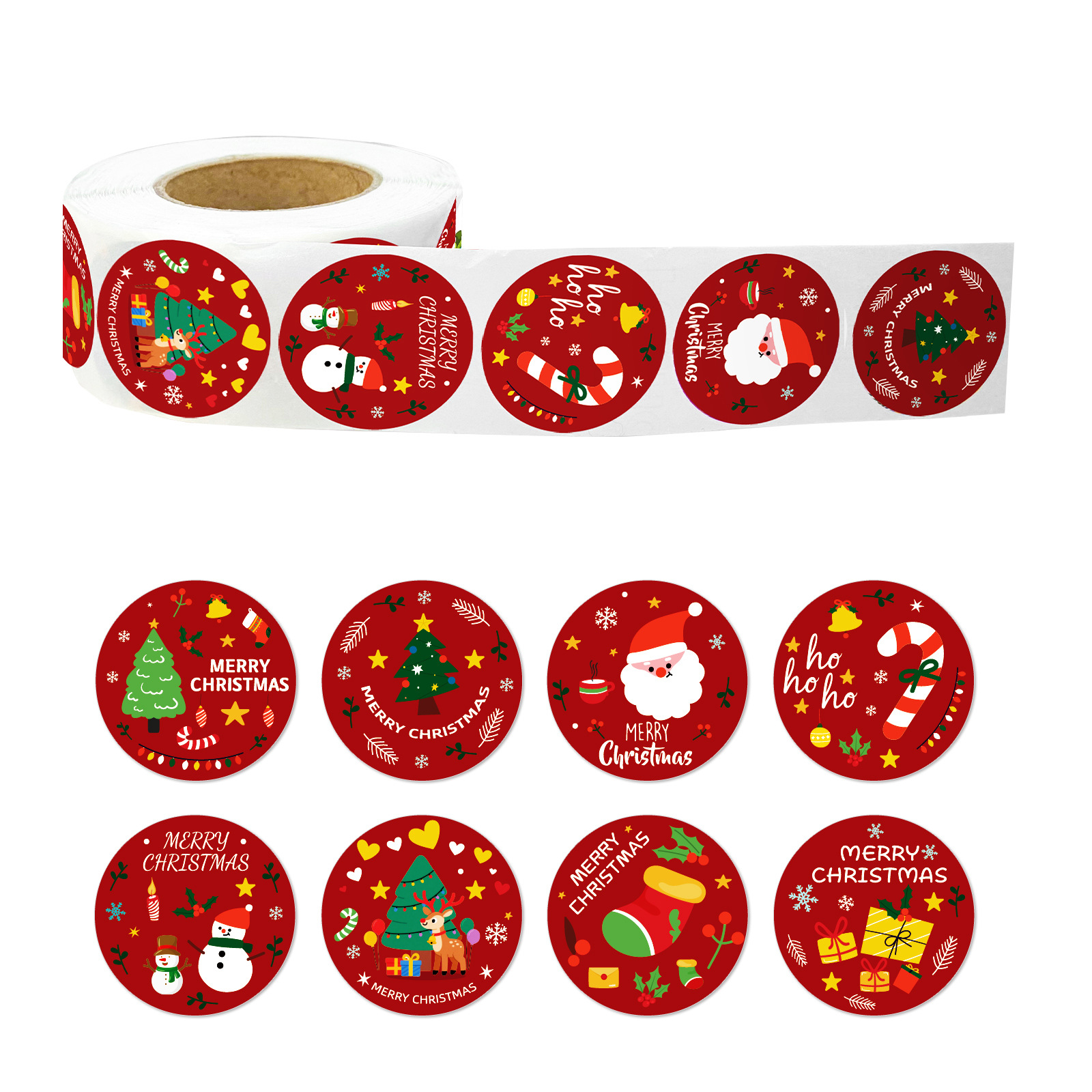 3 Packs 500 PCS Merry Christmas Stickers, Self-Adhesive Stickers Roll ...