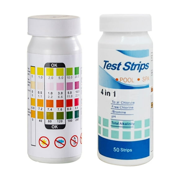 3 Packs 50PCS Water Quality Test Strips for Pool Spa Drinking Water pH Hardness Chlorine Testing Kit with Fast Accurate Results for Home Lab Aquarium Hydroponics Science Education