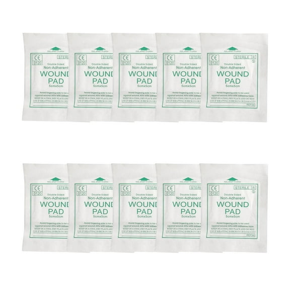 3 Packs 5x5cm Sterile Gauze Pads 10pcs Wound Dressing First Aid Supplies Soft Breathable Non Stick Medical Bandage for Cuts Burns Injuries