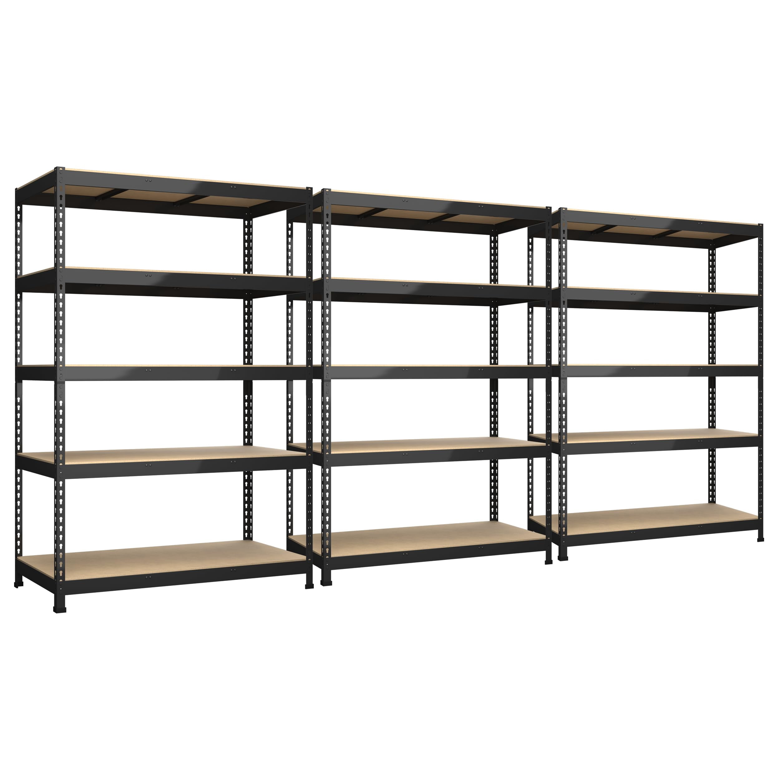 3 Packs 72" H Heavy Duty 5Tier Adjustable Garage Shelving Unit