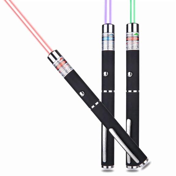 3 Packs 900Mile Laser Pointer Pen Green Purple Red Light Visible Beam Lazer