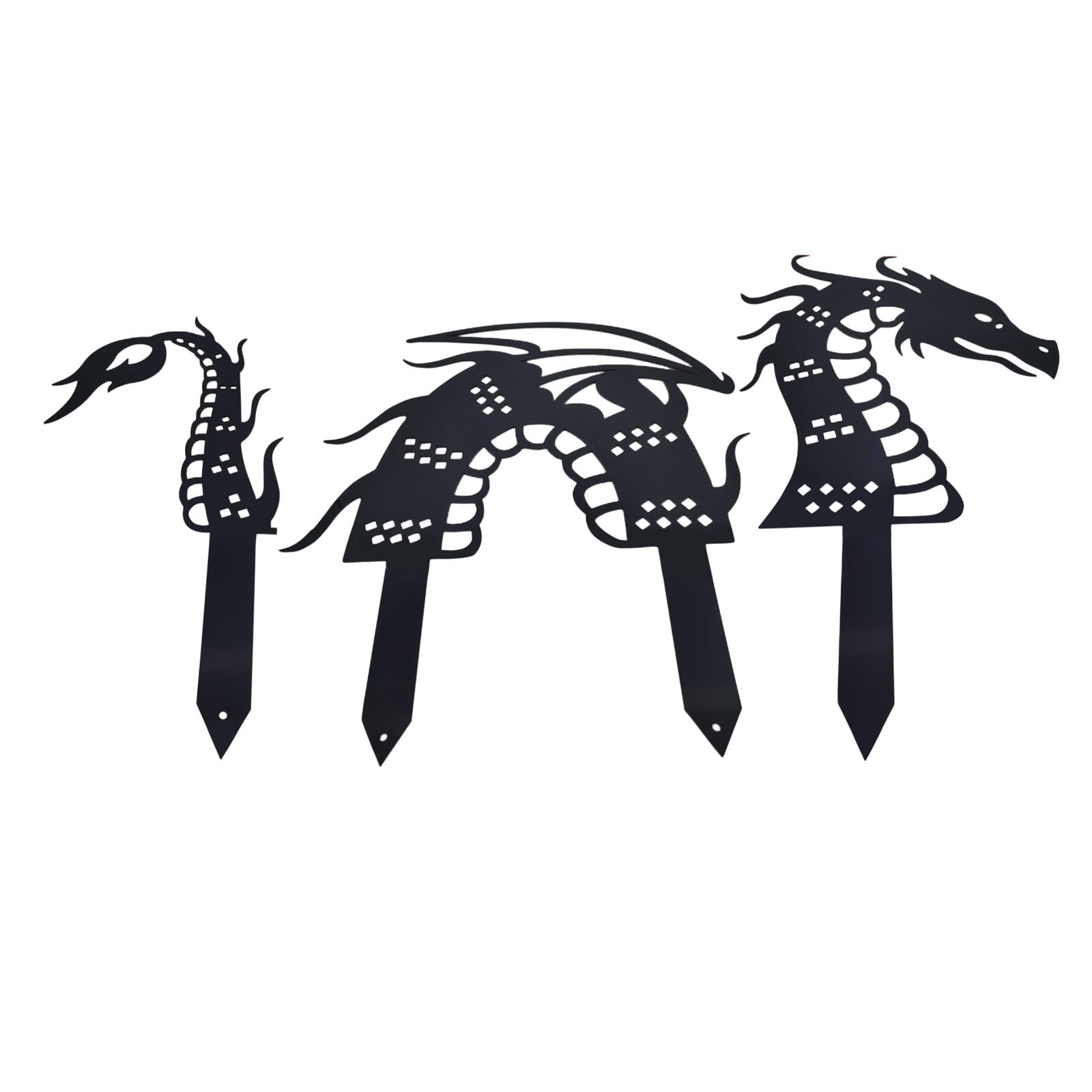 3 Packs Acrylic Decorative Garden Stakes Garden Outdoor Statue Wutang